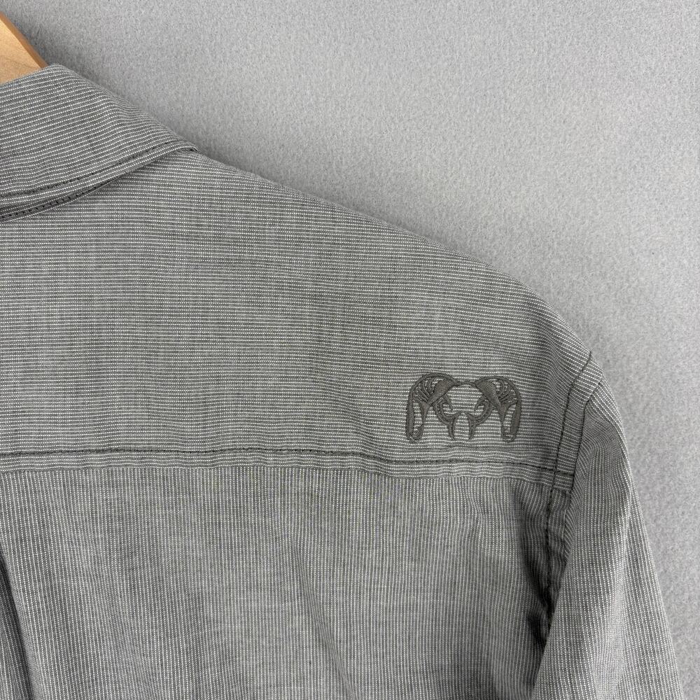 Kuiu Shirt Mens XL Gray Stripe Long Sleeve Button Up Stretch Woven Outdoors - Picture 14 of 16